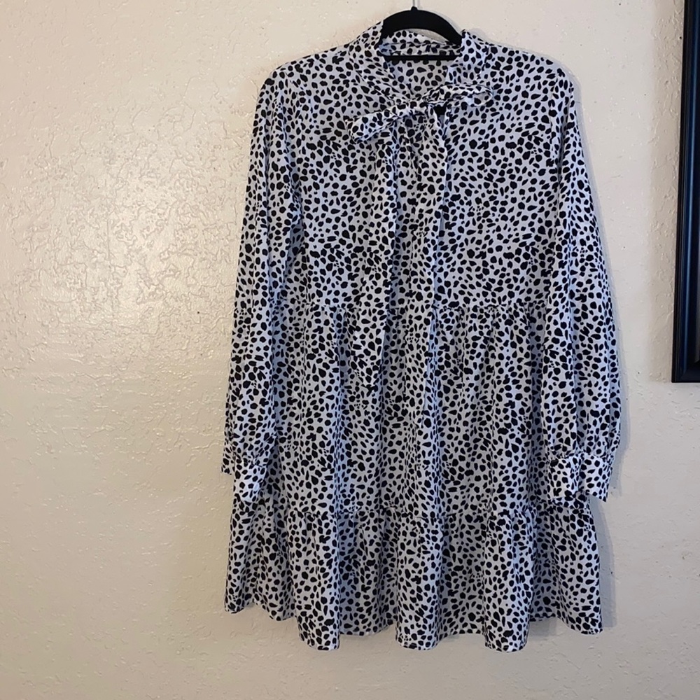 Polka-Dot A-Line Dress SZ S